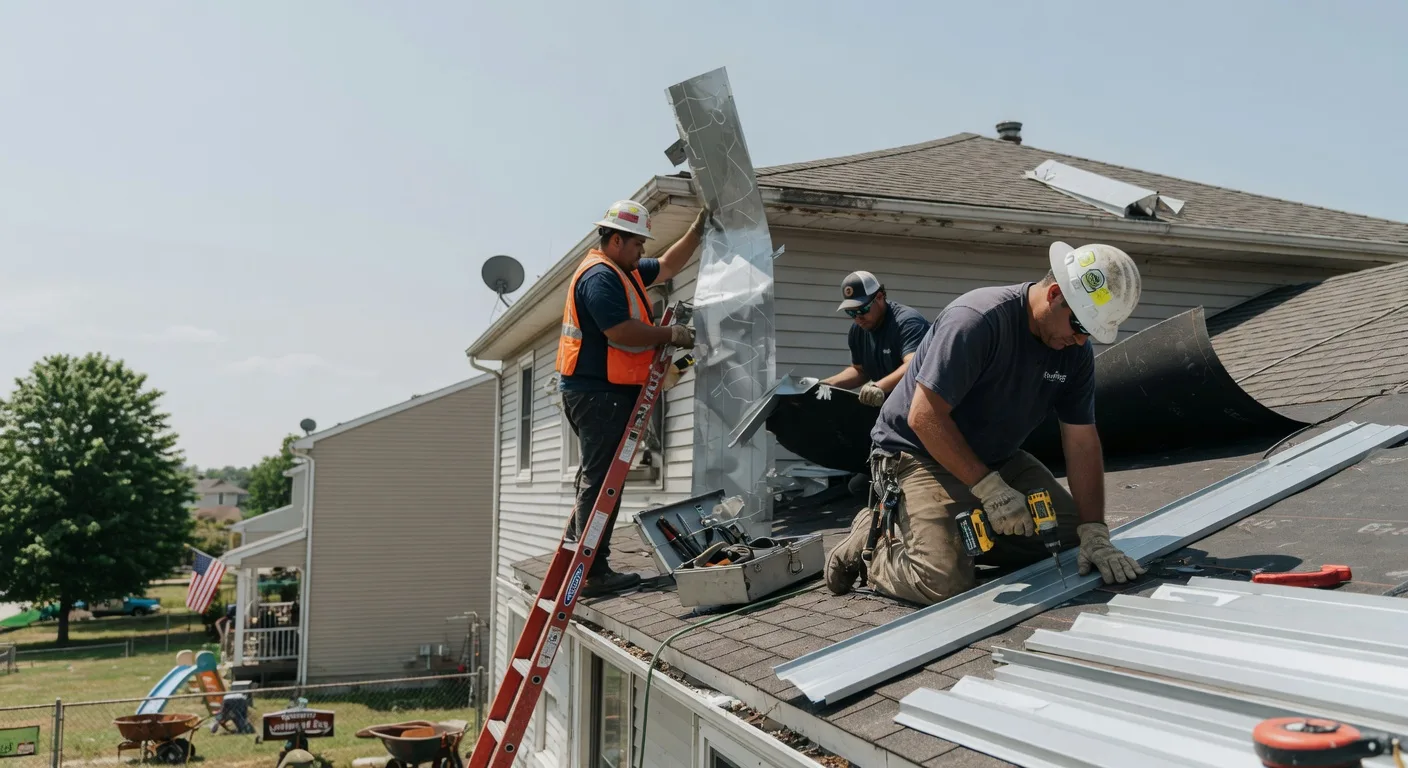 Storm Damage Metal Roof Repair in Eau Galle, WI